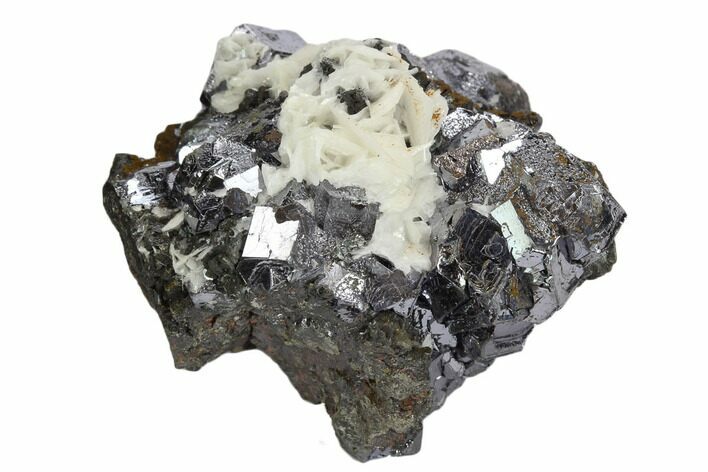 Galena and Barite Crystal Cluster - Peru #126602